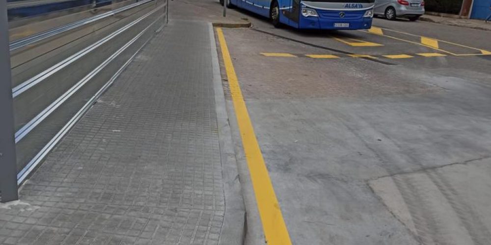 Señalización en la estación de autobuses de Manresa