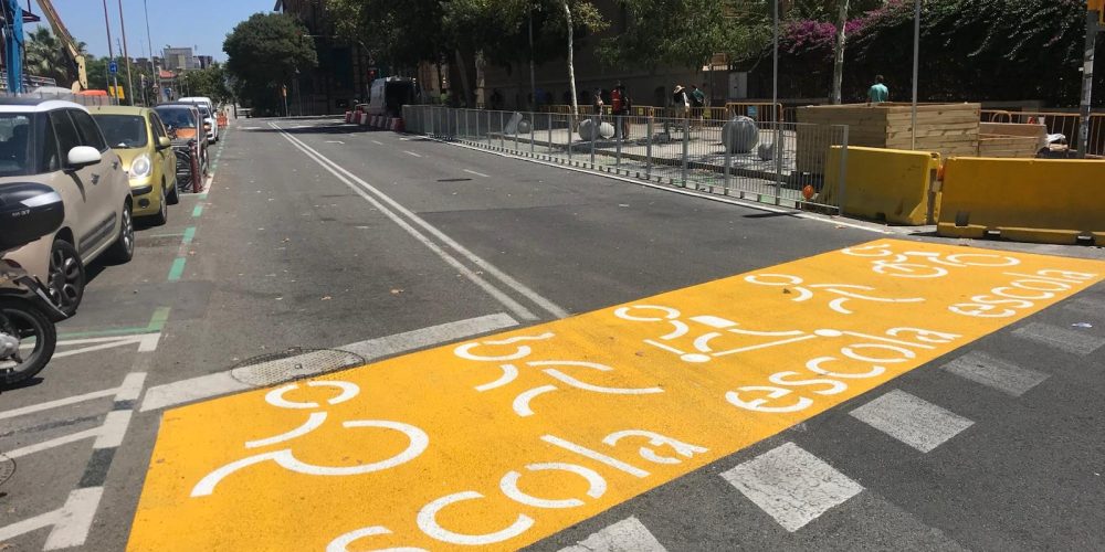 Señalización del Proyecto “Camino a las Escuelas” en Barcelona